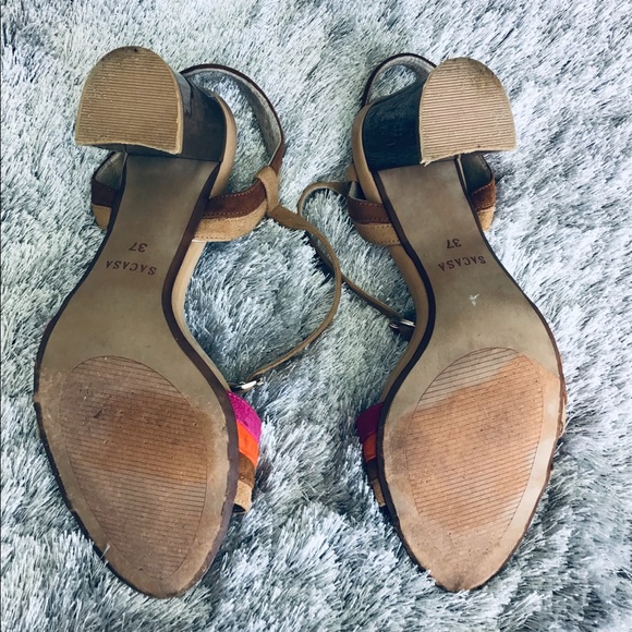 Sacasa Leather Shoes Heels - Picture 4 of 6